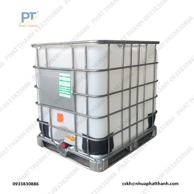 Tank IBC, Thùng nhựa vuông 1000l  chịu lực tốt, chống va chạm tuyệt đối