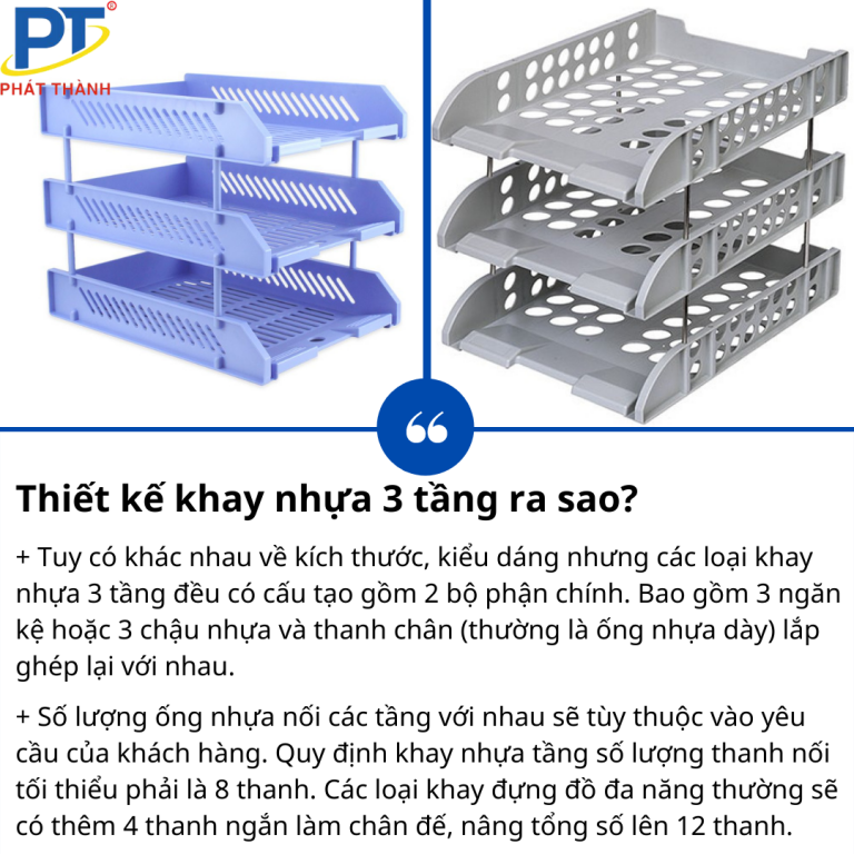 Khay nhựa 3 tầng - Đa dạng mẫu mã, phù hợp mọi phong cách