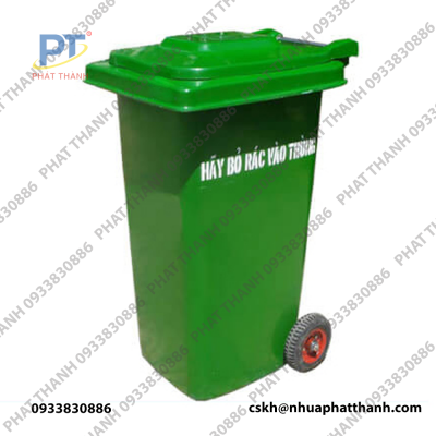 Thùng rác nhựa có bánh xe: Đa dạng kích cỡ, màu sắc