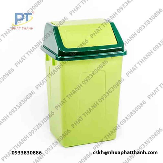 Chọn thùng rác nắp lật 2 mặt giá rẻ, chất lượng đảm bảo