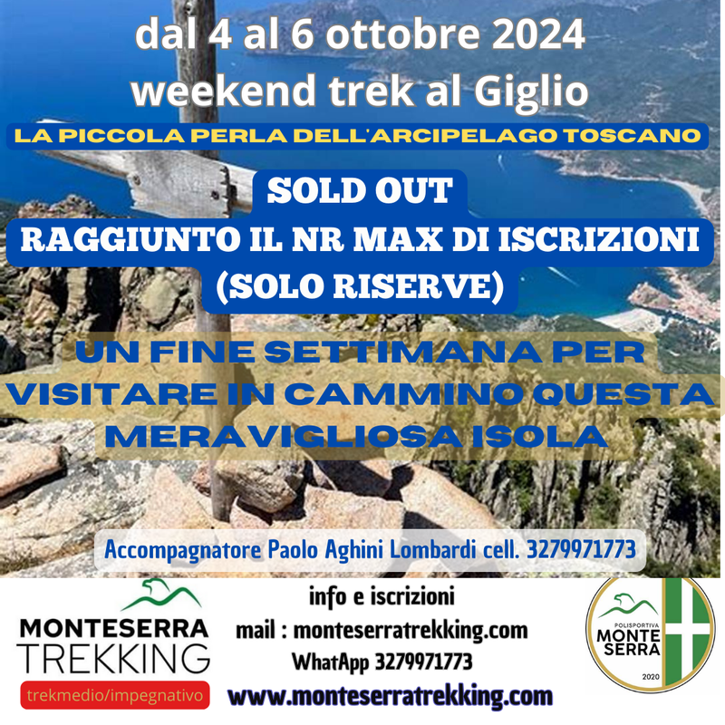 Weekend Trek all'Isola del Giglio