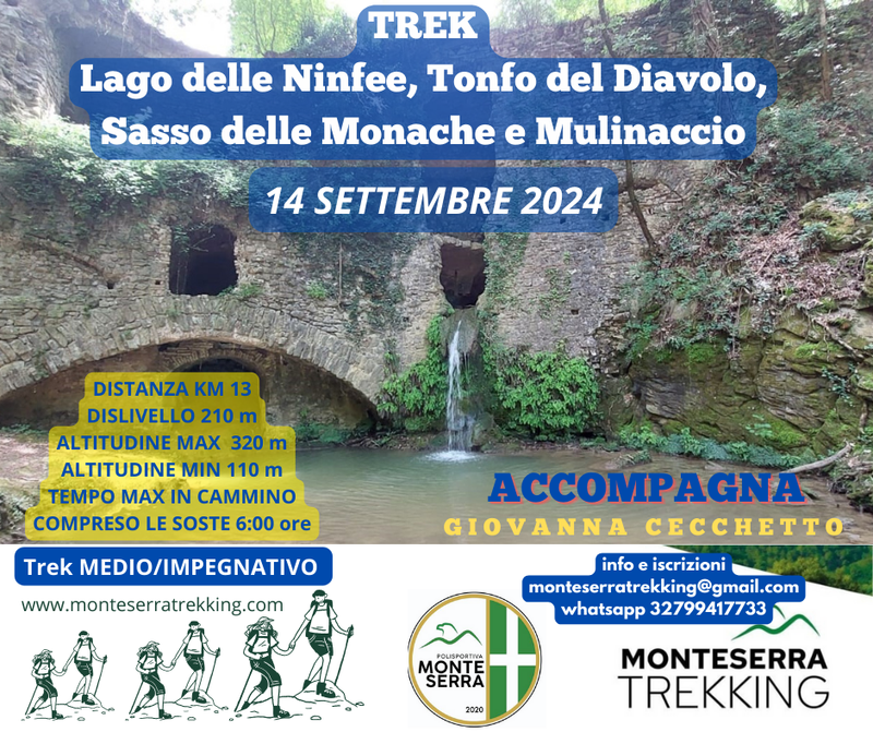Trek  Lago delle Ninfee, Tonfo del Diavolo, Sasso delle Monache e Mulinaccio