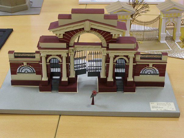 макет - Ворота усадьбы Расторгуева-Харитонова