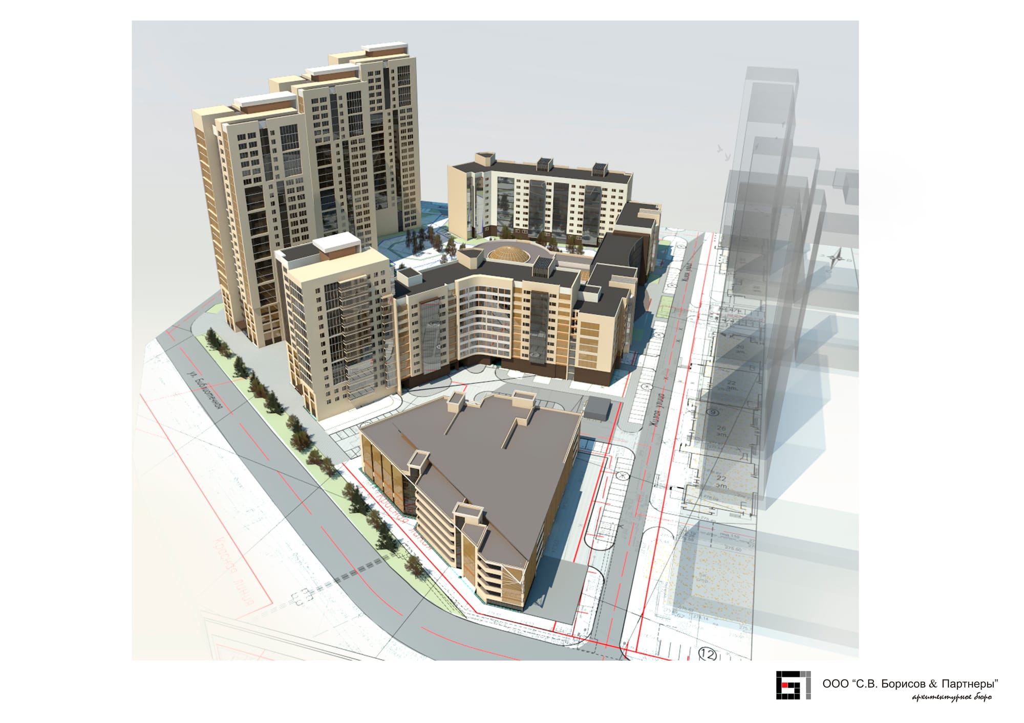 эскиз застройки - жилой комплекс "Университетский"