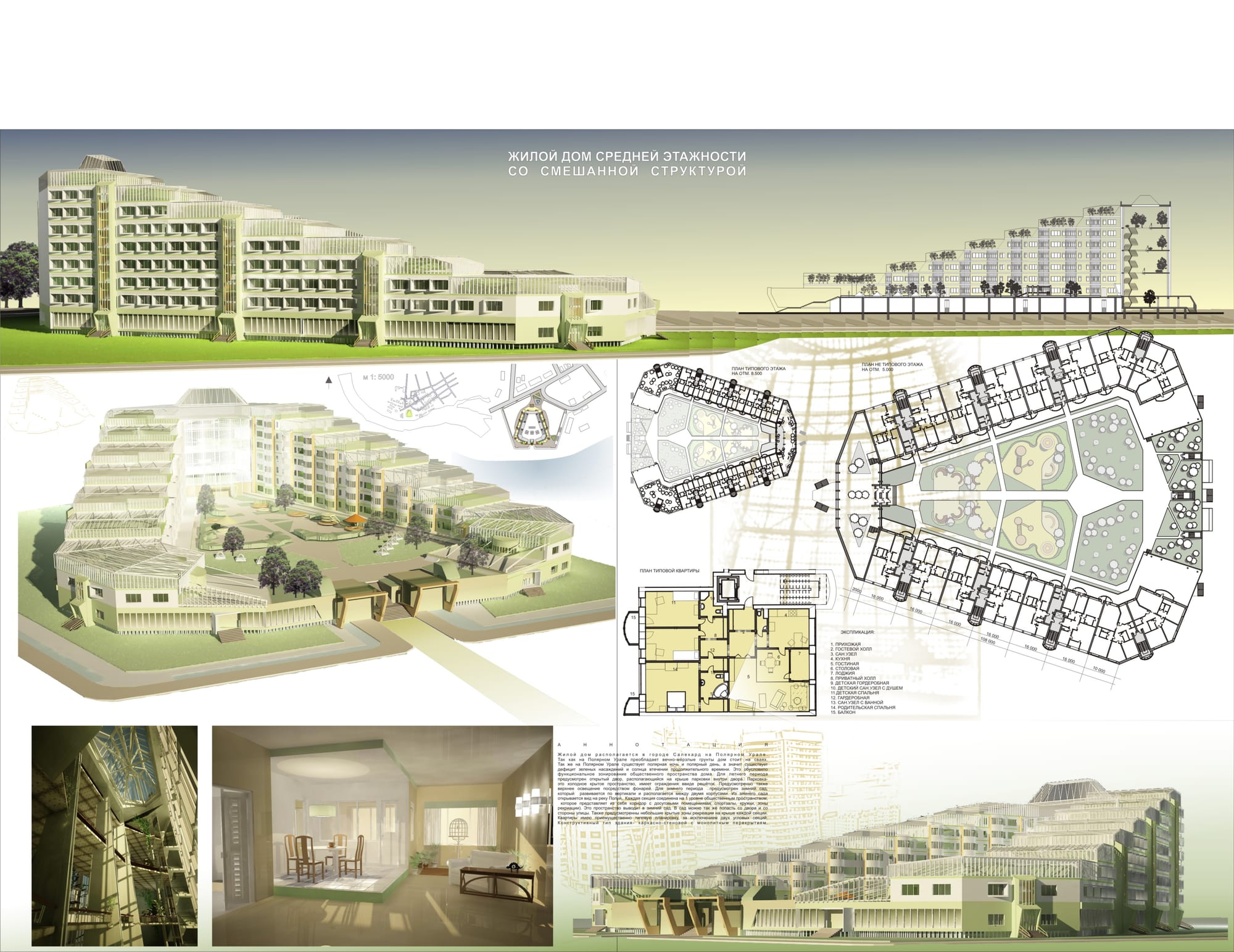 жилой дом смешанной структуры для территории полярного круга