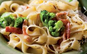 Fettuccine With Broccoli Carbonara