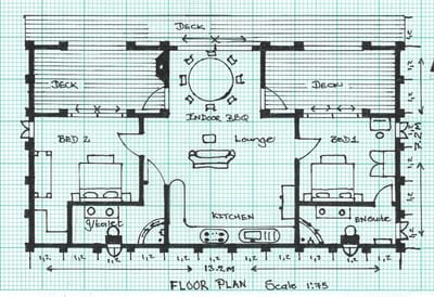 FLOOR PLAN- DOUBLE CRIB CABIN