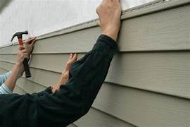 New siding installation