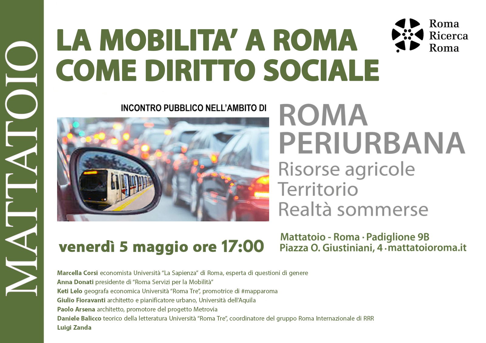 CONVEGNO - "La mobilità a Roma come diritto sociale" per la mostra "Roma periurbana"