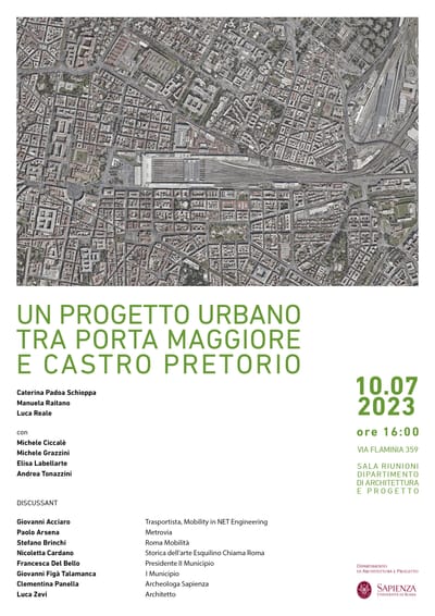 SEMINARIO - "Un progetto urbano tra Porta Maggiore e Castro Pretorio", Dip. Architettura e Progetto, Sapienza
