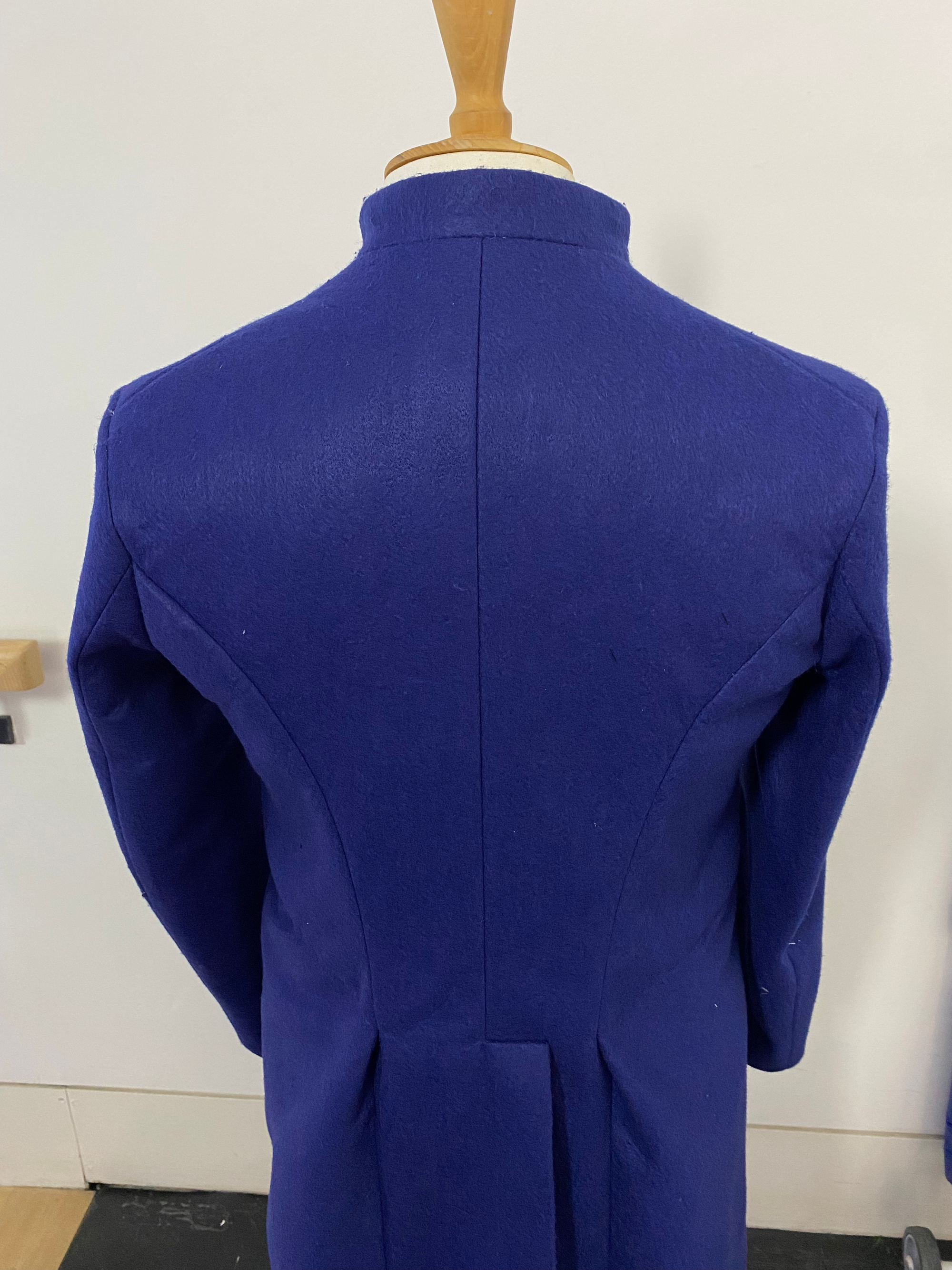 Blue Double-Breasted Military Coat