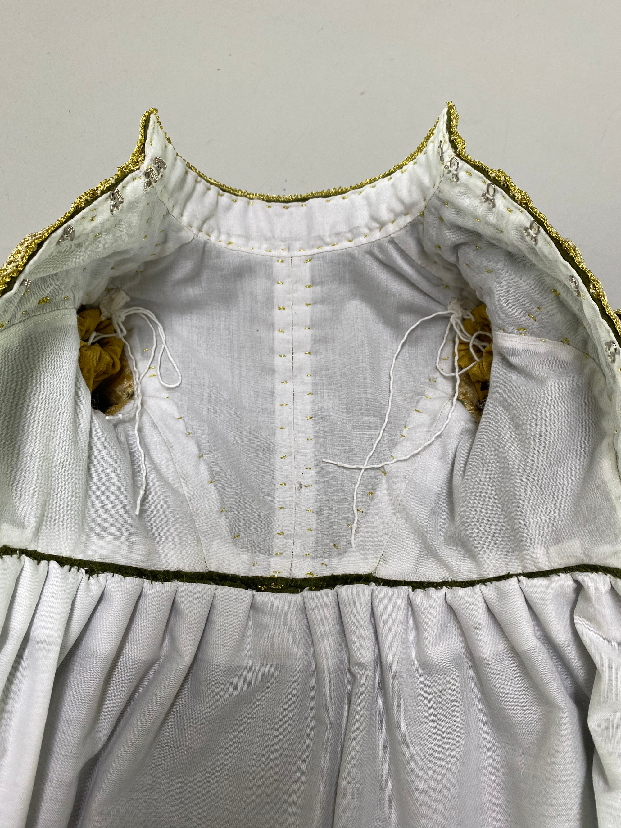A half scale reproduction of a late 16th century gown  