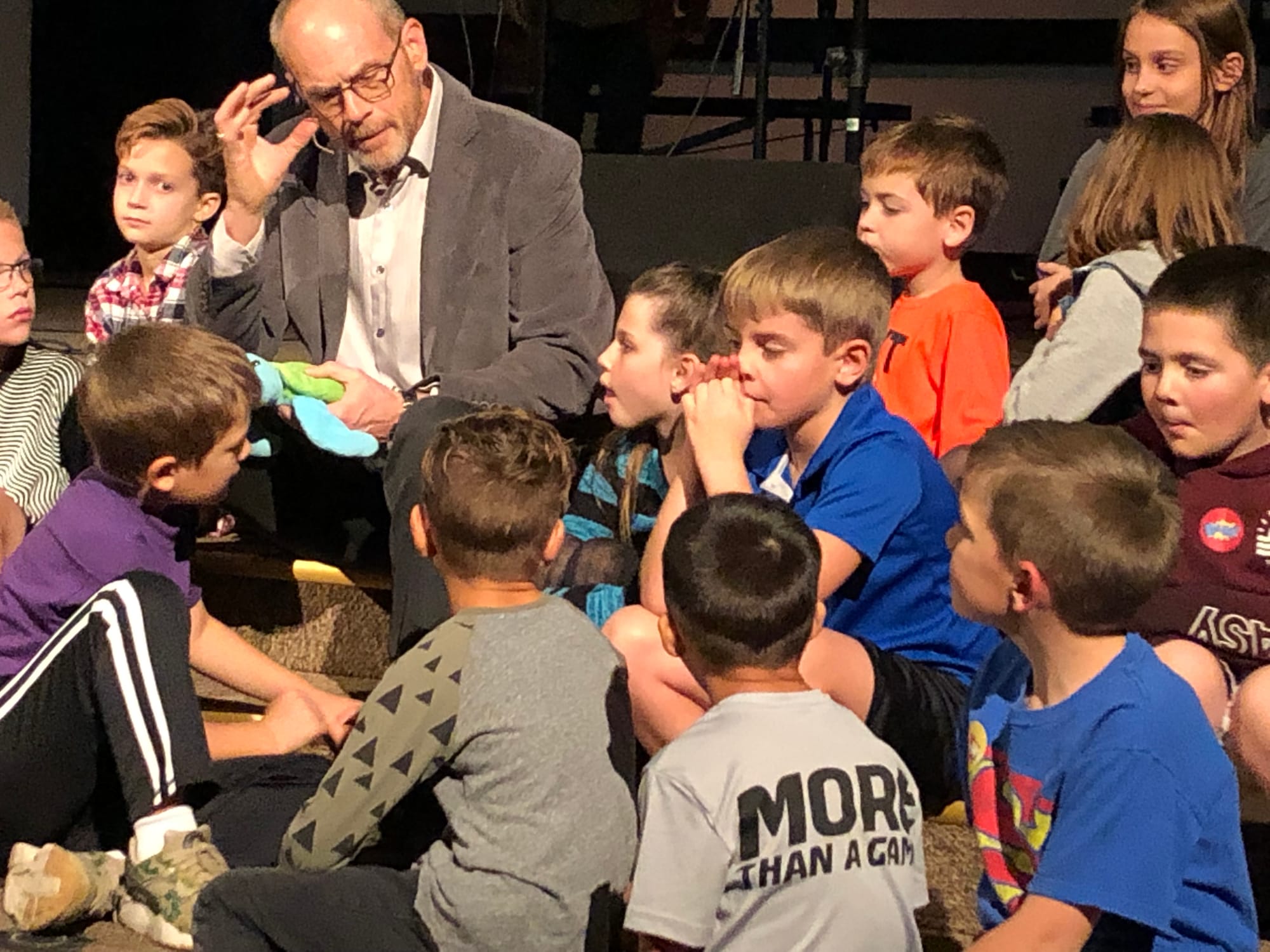 Pastor Tim Wright with his little one at a recent Sunday service in Arizona