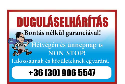 Duguláselhárítás Szolnok 06309065547