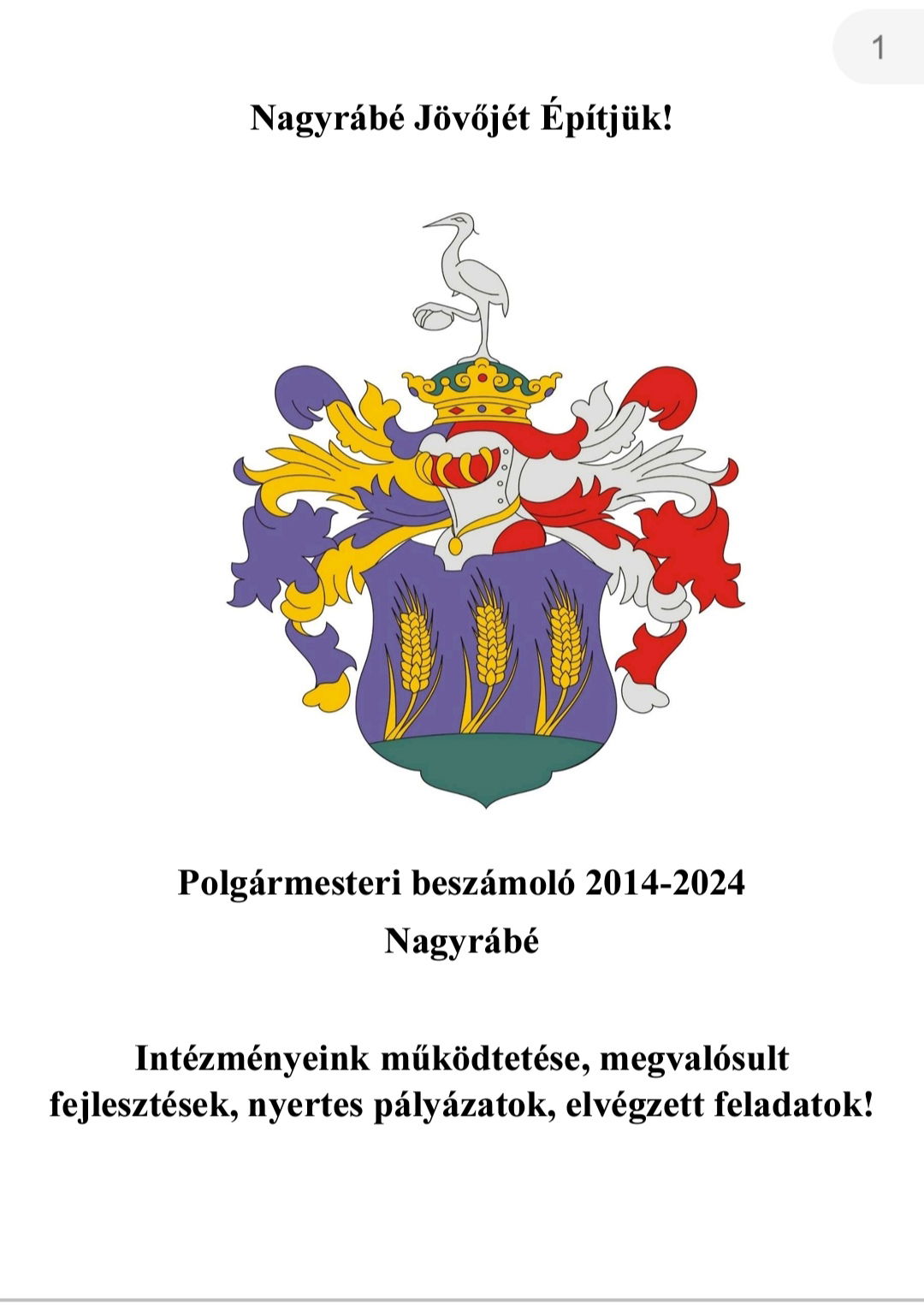 Polgármesteri beszámoló 2014-2024