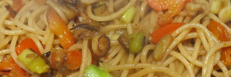 SPAGHETTI CON VERDURAS