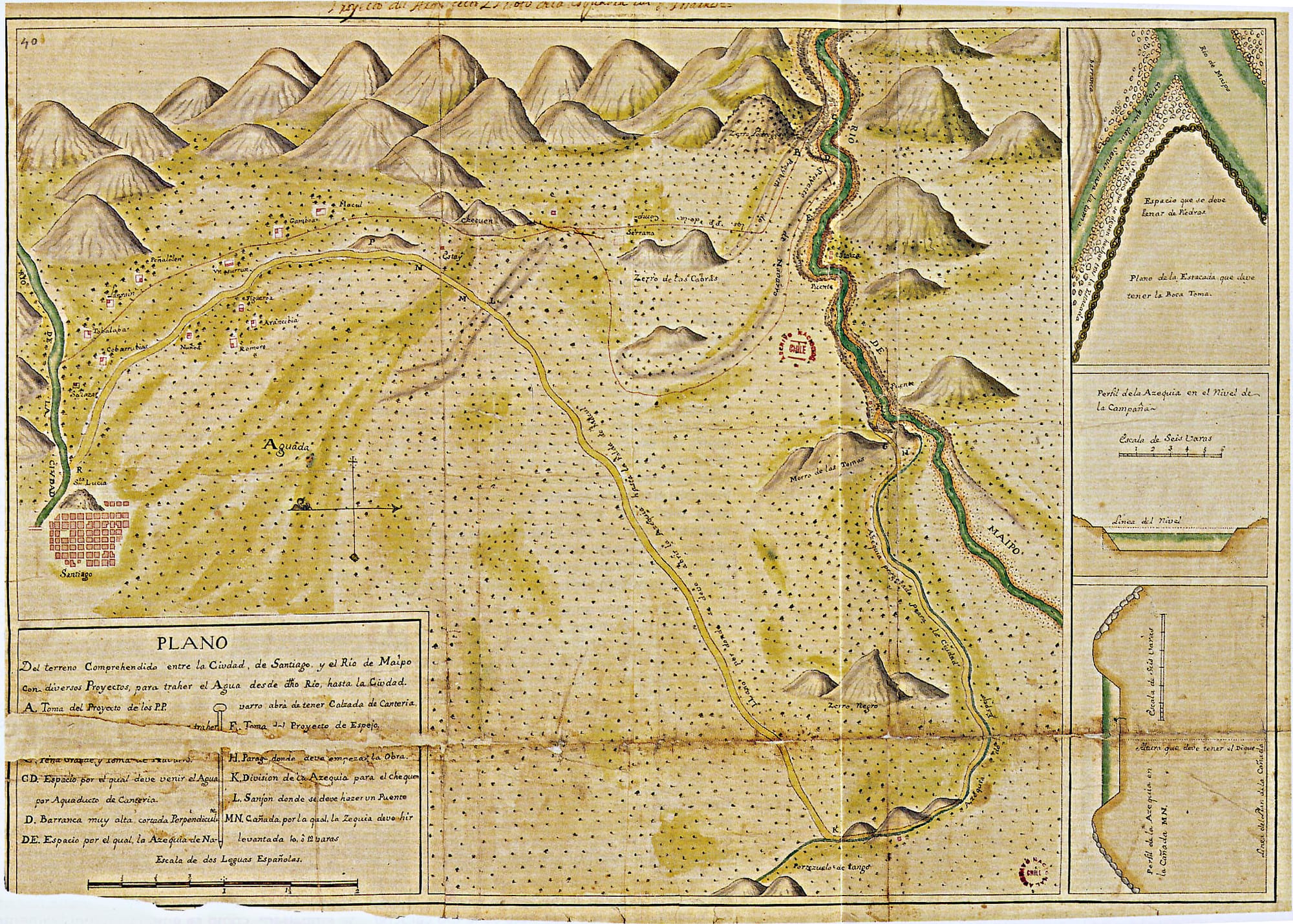 1740 Plano de Santiago