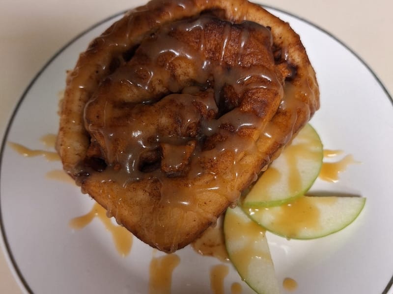 Caramel Apple Cinnamon Roll