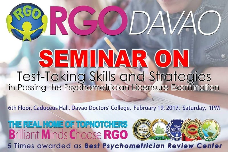 Last Call for Grand Registration and Free Seminar on Test Taking Strategies