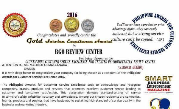 RGO's 7th Award for Excellence