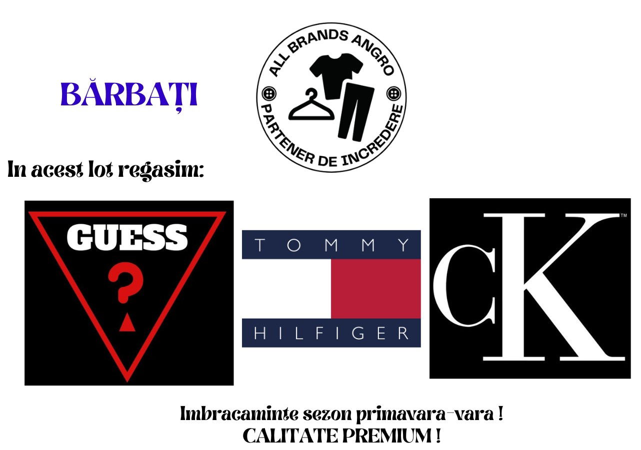 MIXT 3X PREMIUM BRANDS- BĂRBAȚI CALVIN K, TOMMY H, GUESS