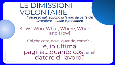 LE DIMISSIONI VOLONTARIE