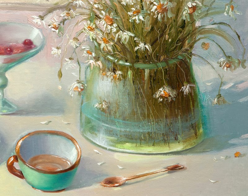 WE FINISHED DRINKING TEA