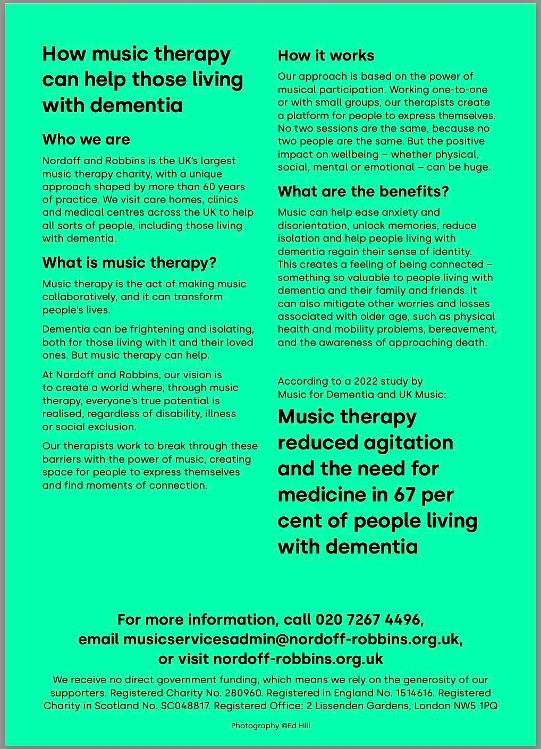 Music therapy service .