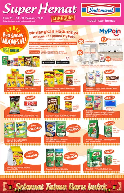 Katalog INDOMARET Promo INDOMARET Periode 14 - 20 Februari 2018