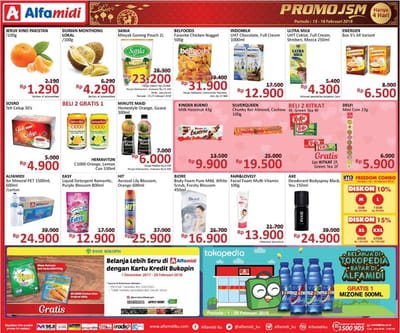 Katalog Promo ALFAMIDI Akhir Pekan Weekend Periode 15 - 18 Februari 2018