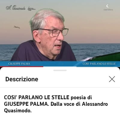 Alessandro Quasimodo legge Giuseppe Palma: "Così parlano le stelle" (2019)