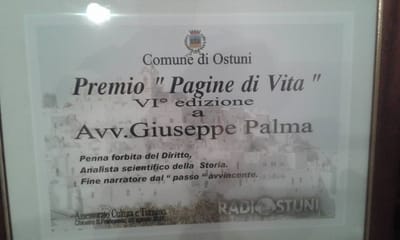 Premio "Pagine di Vita" - Ostuni, agosto 2015