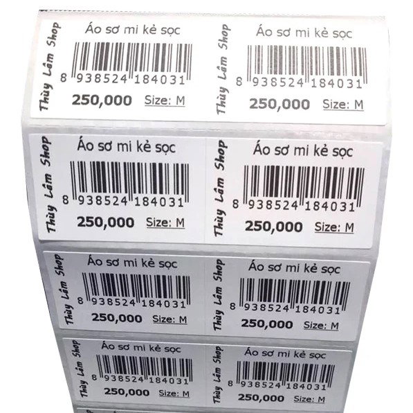 Ứng Dụng của Giấy In Mã Vạch 2 Tem 35x22 trong Bán Lẻ