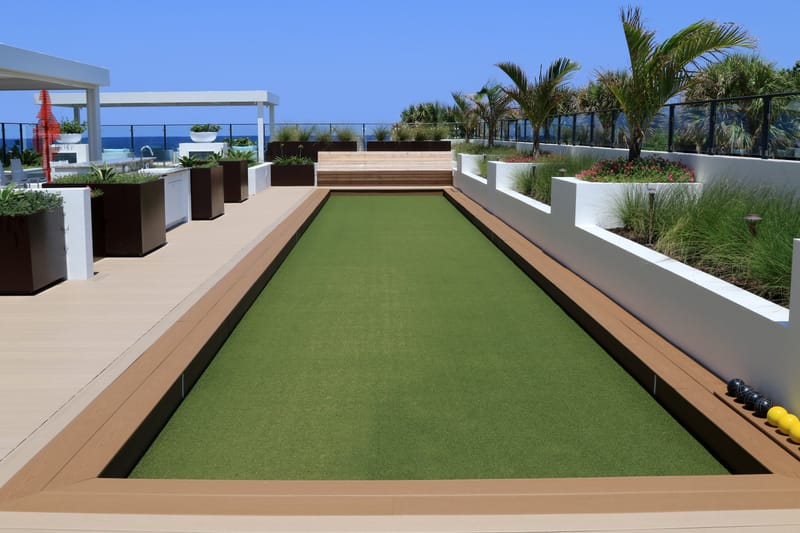 Synthetic residential grass