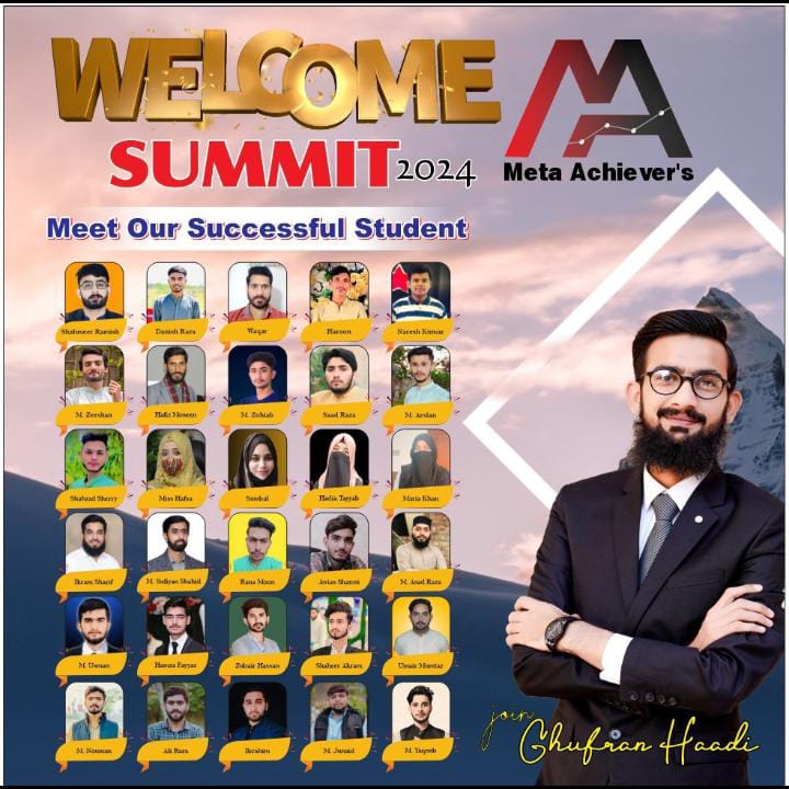  invited By Gufran Haddi  in Meta Achiever's summit 9th May 2024 in okara 