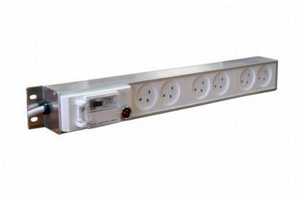פס חשמל מאמ"ת 6 כניסות לארון 19 אנטש.