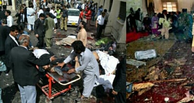کوئٹہ میں زرغون روڈ پر چرچ پر خود کش حملے میں 9 افراد  شہید ، جب کہ دھماکے میں 50  سے زائد افراد زخمی