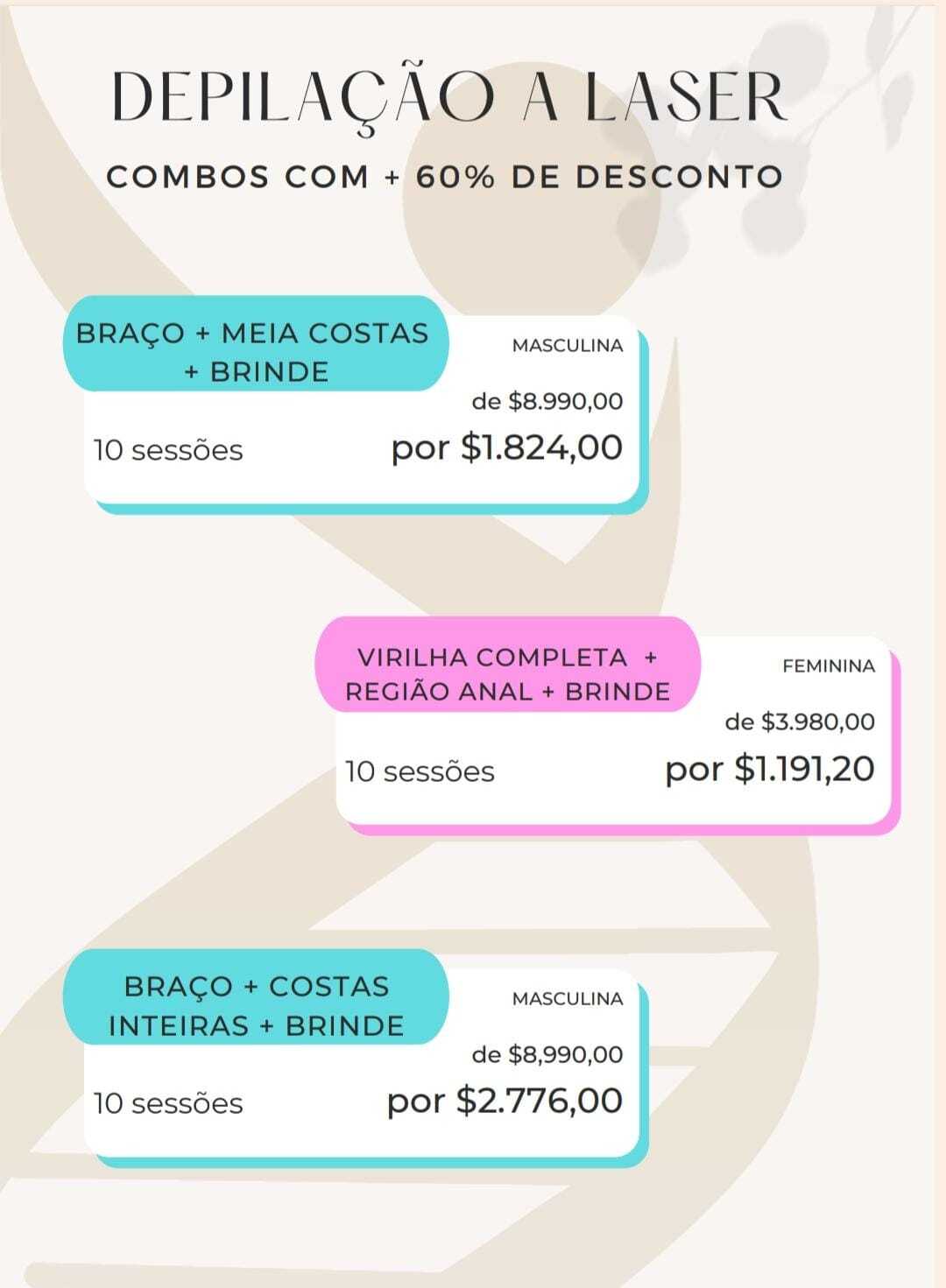 Combos com mais de 60% de Desconto