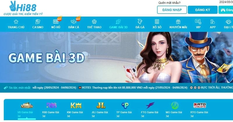 Game bài HI88 - Tận hưởng thế giới giải trí tuyệt đỉnh