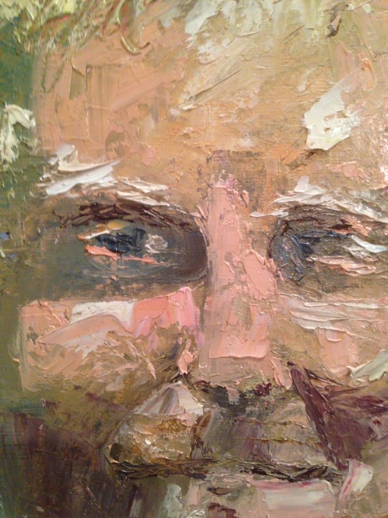 Porträtt i olika medium, kol, blyerts, krita, pastell, olja, akvarell