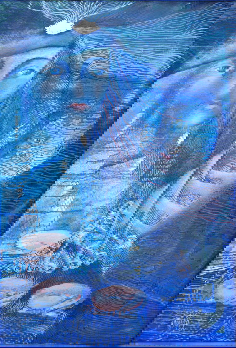 "Vågdöttrar" "Daughters of the sea" The sea goddess Raa hade 9 daughters baptised with names of the waves.