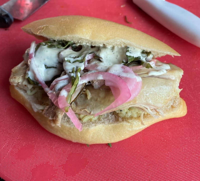 Braised Rosemary Chicken Sandwich