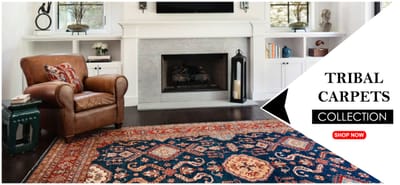 Try Tribal Living Room Carpet for Appealing Look