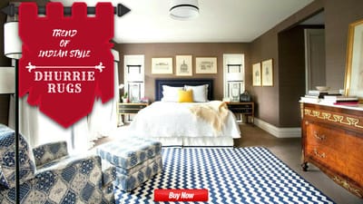 Trend of Indian Cotton Kilim or Dhurrie Rugs For Home Decor