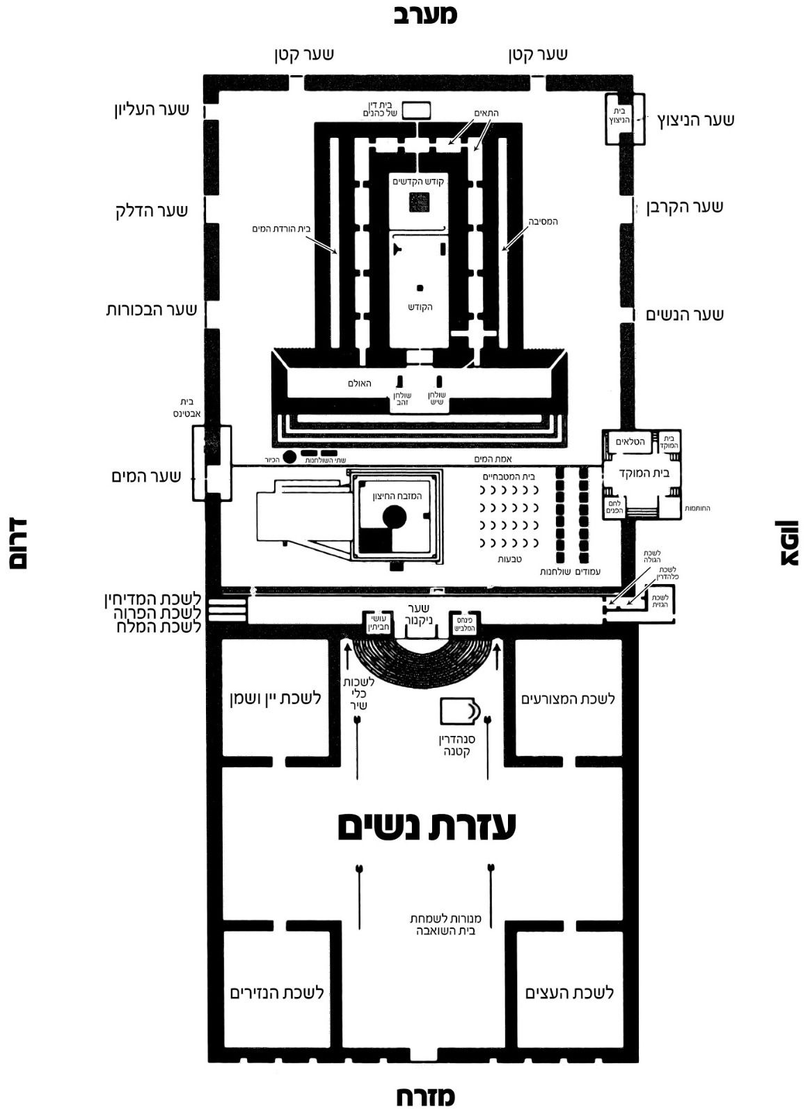 סרטוט המקדש והעזרה (לשיעור 33)