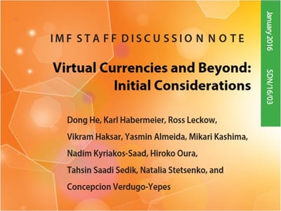 Fondo Monetario Internacional emite Informe sobre Monedas Virtuales