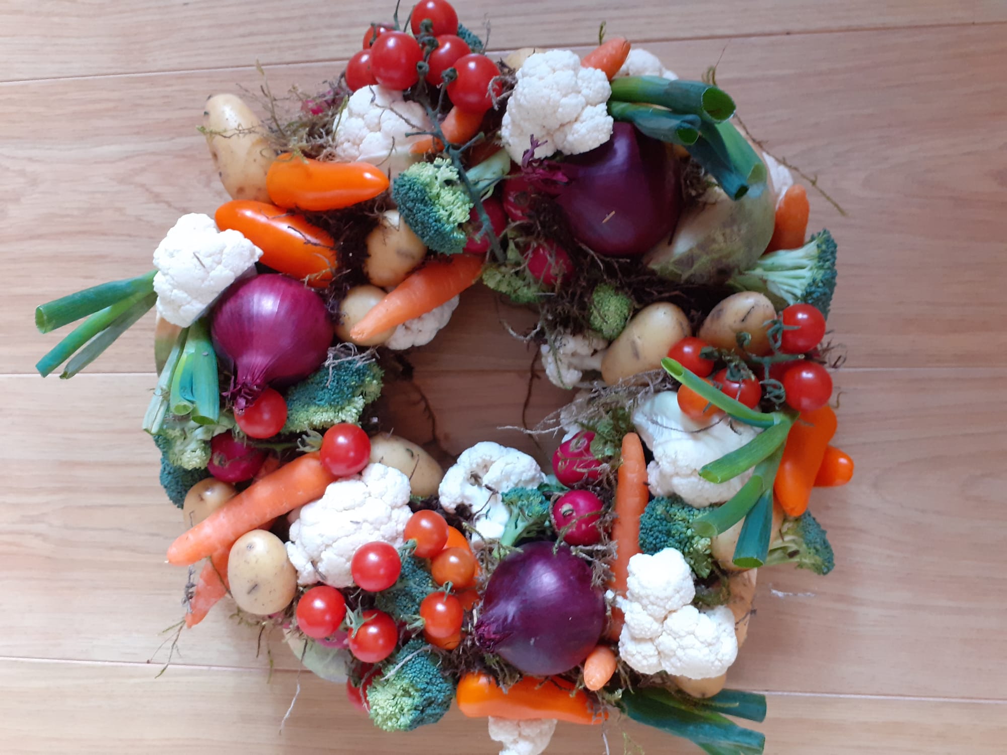 Vegetable wreath