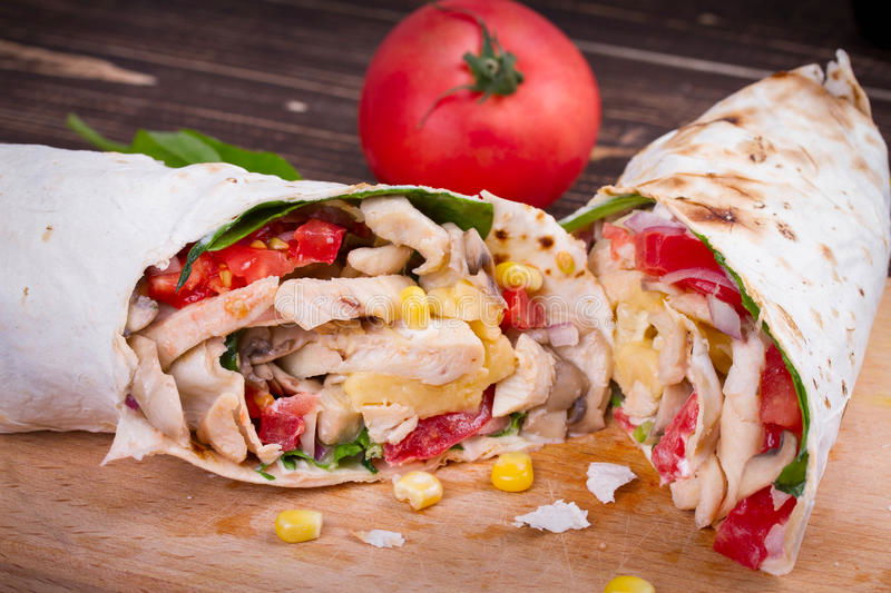 chicken musroom & chese wrap