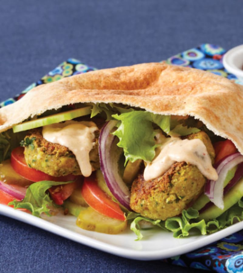 Falafel sandwich with choice of Mustard/ Labnah