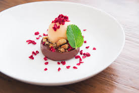 Sweet Red Bean Jellies with Vanilla Mousse Quenelles